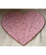 Pink &amp; Gold Heart Beaded Charger Valentine’s Day Brand New 15” Placemat - £22.80 GBP