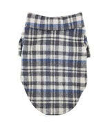 Gray &amp; Blue Soft Brushed Plaid Flannel Shirt with Shirttail Hem Sizes SS... - $19.99