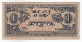 One Dollar, Japanese Malaya Occupation, MM Series - WWII, Banknotes, XF-... - $10.87