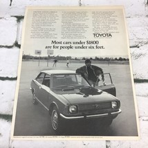 VTG 1970 Toyota Corolla Automobile Car Collectible Advertising Art Print Ad - $9.89