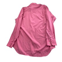 David Donahue Men Shirt Long Sleeve Button Up Pink 16.5 34/35 Large L - £19.53 GBP