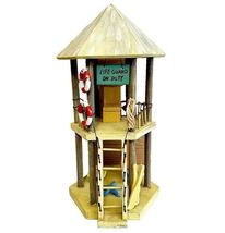 Vintage Nautical Wood Life Guard Hut Handmade 1970 Maine Coast Decoratio... - $20.04 CAD
