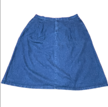 Vintage Levi’s Group 12 Denim Pleated Jean Modest Skirt Plus Size 32 Wom... - $34.99