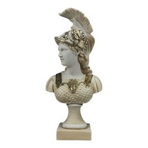 Athene Goddess of Wisdom Athena Minerva Bust Cast Marble Statue Aged Ver... - $102.20