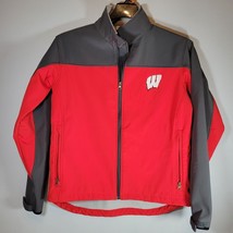Wisconsin Badgers Mens Jacket Medium Black and Red College NCAA - £21.00 GBP