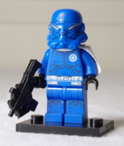 Blue Special Forces Clone Stormtrooper Star Wars Minifigure +Stand Us Seller - $11.99