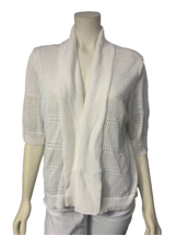 89th &amp; Madison White Short Sleeve Shawl Collar Cardigan Size XL - $14.24