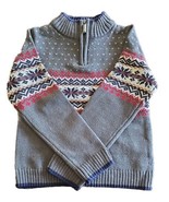 RORIE WHELAN ~ Size 5 ~ 1/4 Zip ~ Turtleneck Sweater ~ Cotton ~ GRAY Fai... - $38.36 CAD