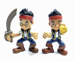 Disney Lot of 2 Jake The Neverland Pirates Mattel Toy Figures 3&quot; - £6.20 GBP