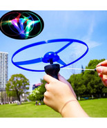 Led Light Up Pull String Flying Frisbee Kids Outdoor Toys-Set of 3-(3-co... - $7.89
