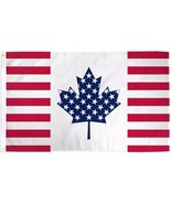 USA Canada Friendship Flag 3x5 Ft Canadian American Stripes - $18.90