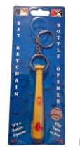 Boston Red Sox Mini Baseball Bat Keychain Key Ring With Bottle Opener On One End - £6.25 GBP