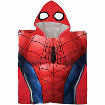 Spider-Man Kids Beach Towel Hooded Poncho Red - £19.94 GBP