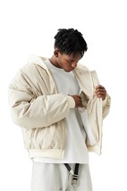 Stylish goose down shoulder padded army cloth down jacket streetwear jacket - £274.27 GBP