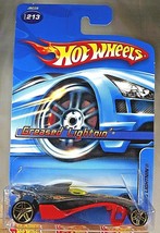 2006 Hot Wheels Mainline/Collector #213 Greased Lightnin&#39; Black-Red w/Gold PR5Sp - £5.90 GBP