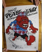 Pearl Jam Poster Nijmegen Nederland June 28, 2007 - $308.23 CAD