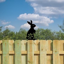 Bunny Fence Peeker - Outdoor Patio Garden Design Fence Ornament - £30.94 GBP