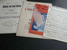 Antique Set of (4) Original Sheet Music-1907, 1918. 1922, 1930 Pub.in USA. - £14.71 GBP