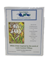 Orenco Originals Cross Stitch Chart Pattern White Irises Louis Comfort T... - £6.97 GBP