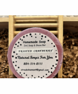 Shea Butter Glycerin &quot;Frosted Cranberry” Soap &amp; Shave Bar - $6.99