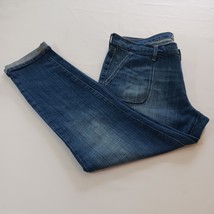 Old Navy Diva Mid-Rise Women&#39;s Tapered Leg Blue Jeans Size 14R Measured ... - $13.85
