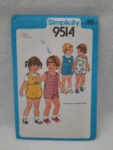 Vintage 1980 Simplicity 9514 Toddler Unisex Short Jumpsuit Jumper Size 3... - £10.15 GBP