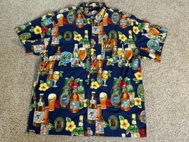 MAKO SPORTSWEAR Mens XXL Hawaiian Aloha Beers Lagers Shirt. Made in Hawaii. - £25.15 GBP
