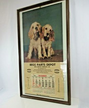 Begg Parts Depot Wall Calendar VTG Dogs Cocker Spaniel Puppies December 1951 BC - £30.69 GBP