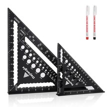 Carpenter Square 7 and 12 Inch Set, Aluminum Rafter Square Framing Suqare  - $44.77