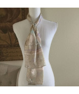 Vintage Liz Claiborne Floral Silk Scarf Lightweight Shoulder Wrap - $40.02 CAD