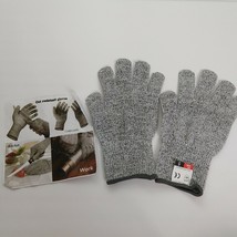 Cut Resistant Kitchen Gloves Work Level 5 High Performance Gray One Pair - £6.20 GBP