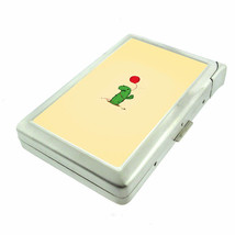 Cactus Balloon Em1 100&#39;s Size Cigarette Case with Built in Lighter Metal Wallet - £17.12 GBP