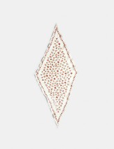COACH Essential Tea Rose Silk Diamond Scarf Cream Diamond Floral Chalk - $49.49