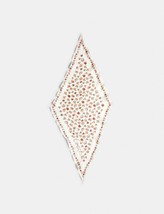 COACH Essential Tea Rose Silk Diamond Scarf Cream Diamond Floral Chalk - £39.56 GBP