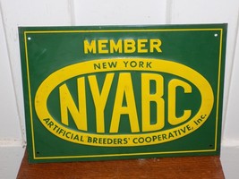 Vintage Member NY Artificial Breeders’ Cooperative Inc. Embossed Sign - $153.45