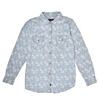 RAILS Womens Shirt Floral Soft Collared Long Sleeve Classic Skinny Blue Size XS - £32.79 GBP