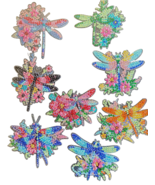 8pcs Dragonfly Diamond Jewel Art for Refrigerators Magnetic Completed - $24.74