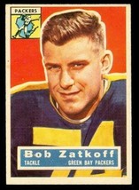 Vintage Football Card 1956 Topps #67 Bob Zatkoff Green Bay Packers Tackle - £10.16 GBP
