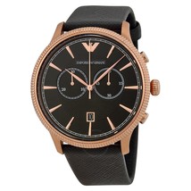 Emporio Armani AR1792 Classic Men’s Black Leather Chronograph Watch - £187.80 GBP