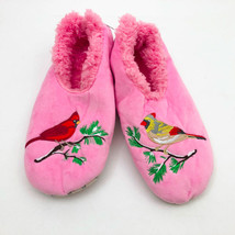 Snoozies Women&#39;s Pink with Red Cardinal &amp; a Multi-Color Cardinal Medium 7/8 - $12.86