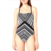 KENNETH COLE One-piece Small Convertible Chevron Swimwear Bandeau Swimsuit - £35.76 GBP