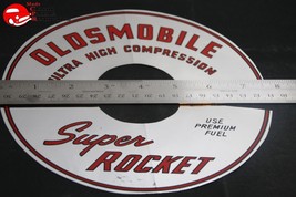 65-67 Oldsmobile Super Rocket Ultra High Compression Air Cleaner Decal 7&quot; Silver - £31.67 GBP