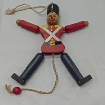 Famo Jumping Jack Austria Pull String Tin Soldier 7&quot; Christmas Ornament - £42.72 GBP