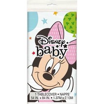 Baby Minnie Mouse 1st Birthday Plastic Table Cover Baby Party Supplies 1 Ct New - £5.14 GBP