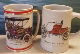 Vtg Steins Mugs Cups Collectors 1903 Oldsmobile Roundabout,1905 Buick Mo... - $25.99