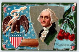 George Washington US President Patriotic Postcard Silver Axe Eagle Nash Series 2 - £11.18 GBP