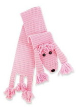 Acrylic Pink Poodle Scarf - Mud Pie Knit - £19.73 GBP