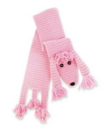Acrylic Pink Poodle Scarf - Mud Pie Knit - £19.83 GBP