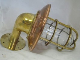 Brass Nautical Ship Swan Bulkhead Light Copper Shade - £194.90 GBP