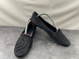 Vaneli Women Shoes Black 8S Slim Suede Leather Sissy Comfort Beads Balle... - $27.54